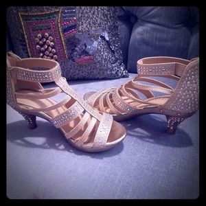 Girls rhinestone shoes. Pageant style.